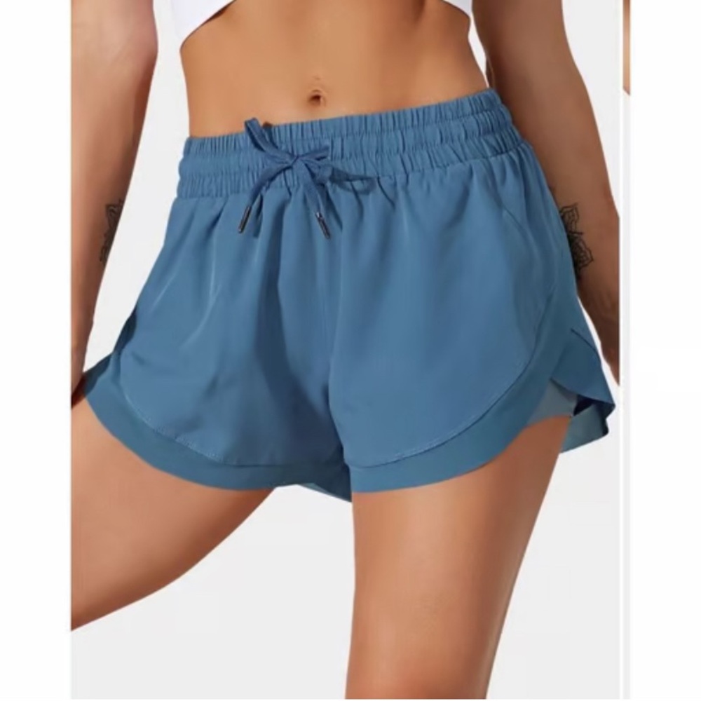 NWT Halara 2 in 1 Midrise Mesh Shorts Teal XS